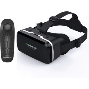 VR Headset with Remote Controller,3D Glasses Virtual Reality Headset for VR Games & 3D Movies, VR Headset for iPhone & Android Phone,VR Glasses Suitable for Kids and Adults