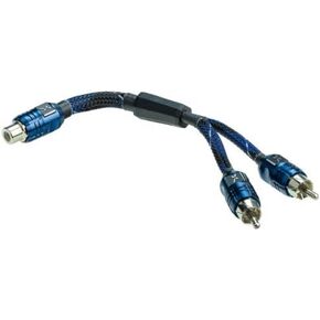 Scosche EFX Delta D12X6 6-Channel Multi-Core Twisted Pair RCA Interconnect Audio Cables - 6CH OFC Car Stereo Connector Cable - 12 Foot Male to Male
