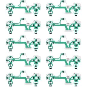 Cuifati Conductive Film for Sony,10Pcs Replacement Part Green Keypad Conductive Film,Non-Conductive,Replacement Part,Viscous Conductive Film for Sony 4 Controller