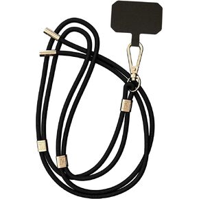 RICHMOND & FINCH Crossbody Cell Phone Strap, Universal Adjustable Phone Lanyard, 62.5 Inch Nylon Mobile Holder Compatible with iPhone, Samsung, Huawei and more, Detachable Keychain Strap, Gold Metal