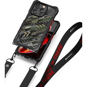 GOOSPERY Z Bumper Crossbody Compatible with iPhone 14 Pro Case [Strap Included] Shock Absorbing Dual Layer Structure TPU Edge Crystal Clear PC Cover with Shoulder Strap Outdoor Design, Clear