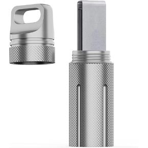 حقيبة حمل من سبائك الألومنيوم لجهاز Ledger Nano X S Plus YubiKey USB 5 5c NFC Nano، تخزين محرك فلاش USB مقاوم للماء والنار، منظم آمن لمحفظة أجهزة العملات المشفرة (فضي)