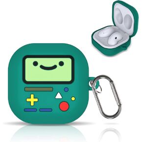 Cute Case for Samsung Galaxy Buds 2 Pro Case (2022) / Galaxy Buds 2 Case (2021) / Galaxy Buds Pro Case (2021) / Galaxy Buds Live Case (2020), Cute 3D Cartoon Funny Soft Silicone Case Cover (Green)