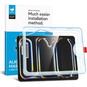 MOBDIK Tempered Glass Screen Protector Compatible with iPad Pro 13 inch 2024 [Ultra Clear] [Anti-Scratch] [Case Friendly] [EZ Kit] - 1 Pack