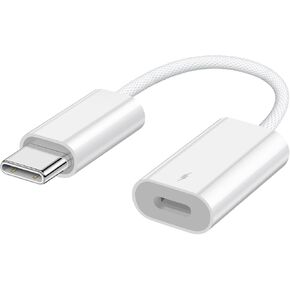 Lightning to USB C Adapter, USB C Male to Lightning Female 60W PD Fast Charging Adapter for iPhone 15/15 Pro/15Plus, iPad Pro/iPad Air 5/4, MacBook/Samsung/Laptop and More Type C Devices -Only Charge