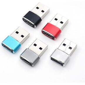 USB C to USB adapter (5 Pack) Multi function USB C Female to USB Male Converter USB-C OTG Connector for Apple Watch iPhone Samsung Galaxy One Plus