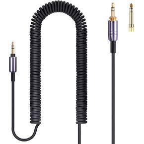 كابل صوت FAAEAL WH-1000XM4 متوافق مع سماعات Sony WH-1000XM5 MDR-XB950BT Technica ATH-M50xBT ANC9، سلك سماعة رأس مدمج للتحكم في الميكروفون يعمل على iOS/Android (حزمة بطول 5 أقدام) in Kuwait