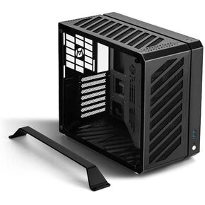 Cool Cube Series C34Pro Side penetrating 360 AIO/ATX Motherboard Portable Desktop Computer Aluminum Alloy case(Elegant Black)