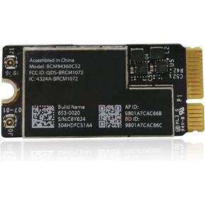 BCM94360CS2 WiFi Bluetooth Airport Wireless Card 661-7465, 661-7481, 653-0023 Replacement for MacBook Air 11" A1465 (2013, 2014, 2015) 13" A1466 (2013, 2014, 2015, 2017)