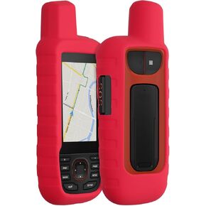 kwmobile Case Compatible with Garmin GPSMAP 66i - GPS Handset Navigation System Soft Silicone Skin Protective Cover - Red