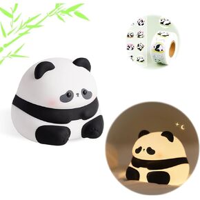 Cute Panda Night Light, LED Squishy Novelty Animal Night Lamp, 3 Level Dimmable，Gifts Lights
