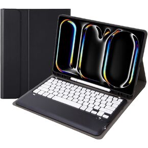 New iPad Pro 13 Inch 2024 Keyboard Case for iPad Pro 13 Inch Keyboard Case 2024 Model 7th Generation with Pencil Holder Mutil Angles Stand Cover Detachable Wireless Keyboard (Black)