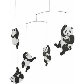 Panda Hanging Nursery Mobile - 20 Inches - High Quality - Handmade in Denmark by Flensted