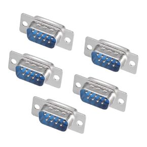 uxcell D-sub Connector Male Plug 9-pin 2-row Port Terminal Breakout Solder Type for Mechanical Equipment CNC Computers Blue Pack of 20