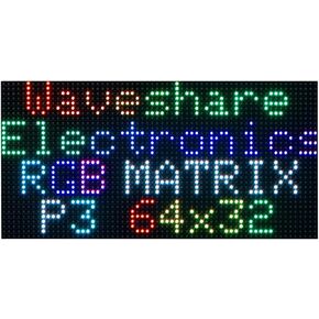 RGB Full-Color LED Matrix Panel Display, 64×32 Pixels for Raspberry Pi, Pico, ESP32, Ardui,etc, Adjustable Brightness