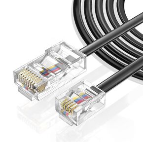 Telephone line RJ45 to RJ11 Adapter,Converter Cable RJ45 8P4C Male to RJ11 6P4C Male (3 Pack / 3.3FT)