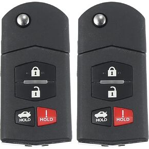 X AUTOHAUX 2pcs 315MHz BGBX1T478SKE125-01 Replacement Keyless Entry Remote Car Key Fob for Mazda 3 Seden 10-13 for Mazda 6 10-13 MX-5 Miata 06-15 Chip 63 80 4 Button