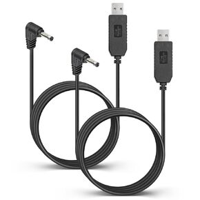 EWAY 2pcs USB to DC Car Charger Cable for Furrion FOS07TADS Vision S Monitor Power Supply Cord Replacement for FOS48TA-BL FOS48TAPK-BL Hitch Wireless Backup Camera 7 inch Screen Display Charging Cable