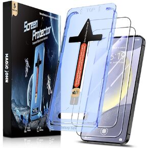 MAGIC JOHN 2 Pack for Samsung Galaxy S24 Plus/ S24+ (6.7 inch) Tempered Glass Screen Protector, Auto Dust-Elimination Installation, Bubble Free, HD Clear, Shock-Resistant