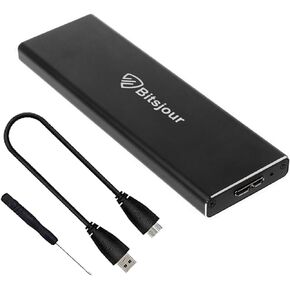 MacBook SSD Enclosure for 6+12pin Apple 2010 2011 MacBook Air SSD A1370 EMC 2393/2471, A1369 EMC 2392/2469, USB 3.0 External Case with Organizer Bag