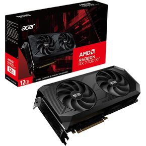 Acer Nitro AMD Radeon RX 7700 XT Overclocking Graphics Card | 12GB GDDR6 192-bit 18 Gbps | Dual Nitro FrostBlade Ringed Fans | TPD 291W | 1 x HDMI 2.1 & 3 x DisplayPort 2.1 in Saudi Arabia