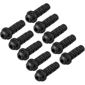 uxcell 10pcs 4mm Inner Dia PVC Strain Relief Cord Boot Protector Power Tool Hose Black