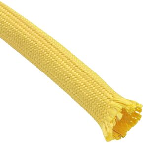 Electriduct 1/2" Aramid Fiber Braided Sleeving High Temperature Flame Retardant Cable Sleeve Hose Protector - 10 Feet