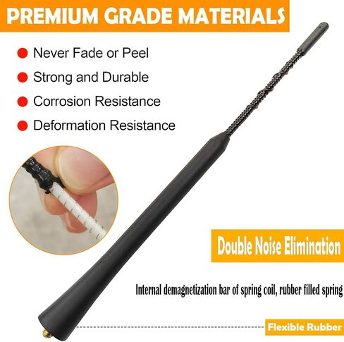 9 Inch Antenna for Ford Focus (2007-2019), Ford Focus Antenna, Flexible Rubber Antenna Replacement Mast for Ford Focus 2007 2008 2009 2010 2011 2012 2013 2014 2015 2016 2017 2018 2019, Black in Saudi Arabia