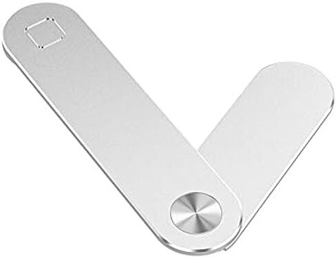 2PCS Versatile Magnetic Laptop Phone Mount Secure Phone Holder for Side-mounted mobile phone holder for laptop or desktop monitor, Slim Portable Computer Expansion Bracket, Silver in Saudi Arabia