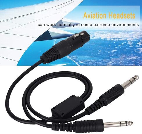 محول سماعة رأس للطيران، محول سماعة رأس للطيران ذو 5 دبابيس أنثى Airbus XLR إلى GA مزدوج المقابس in Saudi Arabia