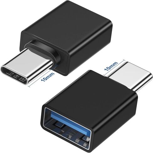 محول USB C إلى USB، 2 حزمة 10 مم طرف ممتد USB نوع C ذكر إلى USB A أنثى OTG محول لجهاز MacBook iPad Pro Air iPhone 15 Plus Samsung Tab S9 S23 S22 Blackview الهواتف القوية والمزيد من الأجهزة من النوع C in Kuwait