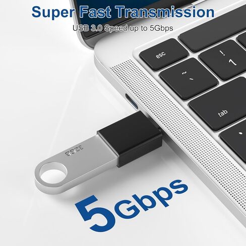 محول USB C إلى USB، 2 حزمة 10 مم طرف ممتد USB نوع C ذكر إلى USB A أنثى OTG محول لجهاز MacBook iPad Pro Air iPhone 15 Plus Samsung Tab S9 S23 S22 Blackview الهواتف القوية والمزيد من الأجهزة من النوع C in Kuwait
