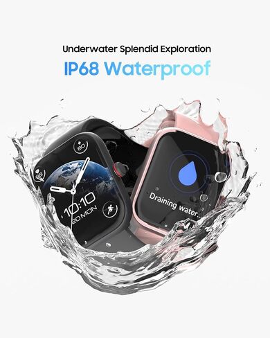 1.91" Smart Watch for Women with ALEXA, Fitness Watch for Android iOS Phone | Call Function, Message Notifications, Pedometer, IP68 Waterproof, Heart Rate, Sleep Monitor, 100 Sport Modes, 100 Watch Faces in Kuwait
