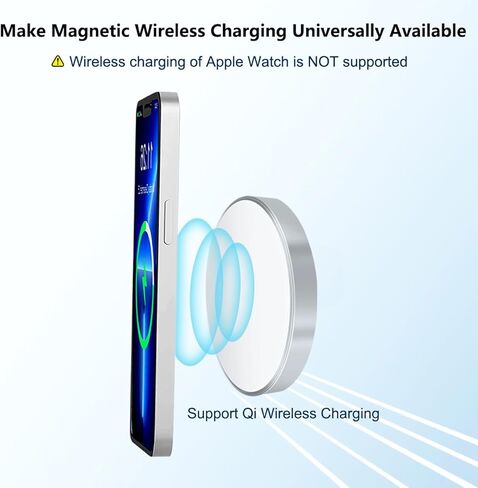 Ruxely Magnetic Induction Wireless Charger,Portable Qi Fast Travel Charger Pad for Apple MagSafe Devices and iPhone 12 13 14 15 Pro Max Mini SE XR XS X,Samsung Galaxy S24 S23 S22 S21 S20 Plus Ultra,16 in Saudi Arabia