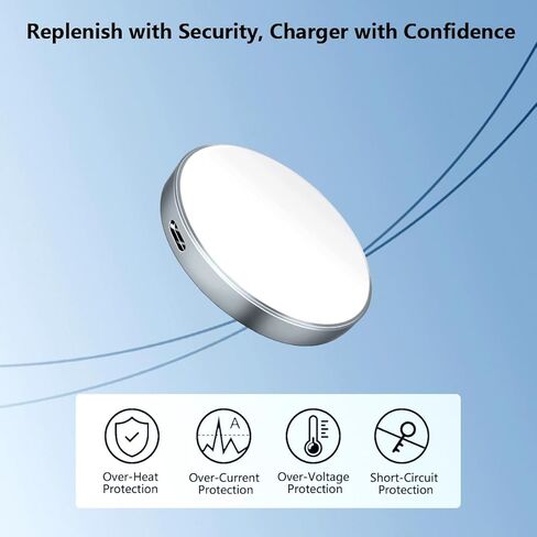 Ruxely Magnetic Induction Wireless Charger,Portable Qi Fast Travel Charger Pad for Apple MagSafe Devices and iPhone 12 13 14 15 Pro Max Mini SE XR XS X,Samsung Galaxy S24 S23 S22 S21 S20 Plus Ultra,16 in Saudi Arabia