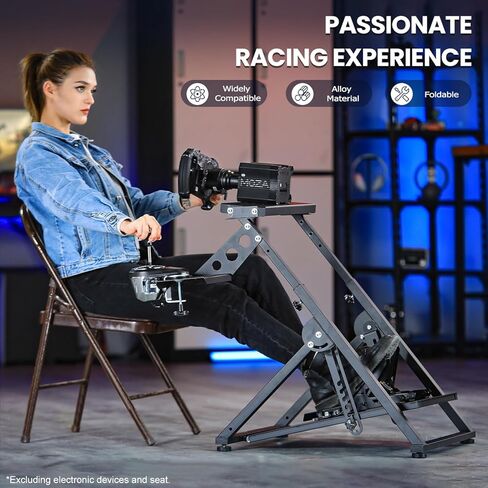 حامل عجلة القيادة Marada Upgrade X Mount متوافق مع PXN، Thrustmaster، Logitech، وحدة تحكم Fanatec، إطار لعبة قيادة قابل للطي وقابل للتعديل، العجلة ومبدل الحركة والدواسة وفرامل اليد غير متضمنة in Kuwait