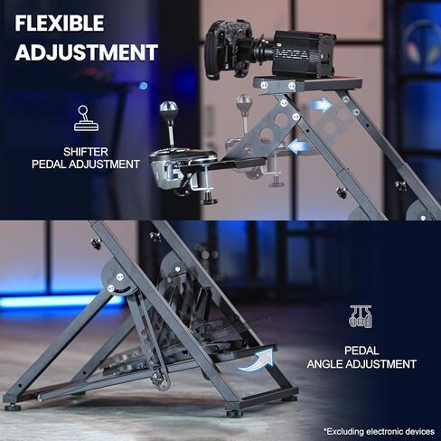 حامل عجلة القيادة Marada Upgrade X Mount متوافق مع PXN، Thrustmaster، Logitech، وحدة تحكم Fanatec، إطار لعبة قيادة قابل للطي وقابل للتعديل، العجلة ومبدل الحركة والدواسة وفرامل اليد غير متضمنة in Kuwait