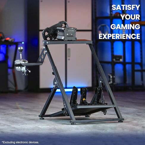 حامل عجلة القيادة Marada Upgrade X Mount متوافق مع PXN، Thrustmaster، Logitech، وحدة تحكم Fanatec، إطار لعبة قيادة قابل للطي وقابل للتعديل، العجلة ومبدل الحركة والدواسة وفرامل اليد غير متضمنة in Kuwait