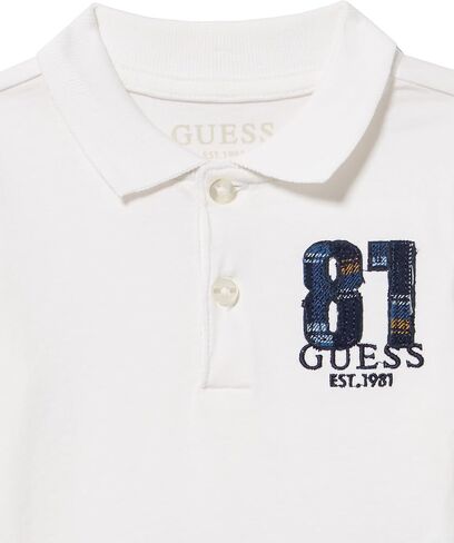 طقم بولو بأكمام قصيرة للأولاد من GUESS ومجموعة قصيرة منقوشة in Kuwait