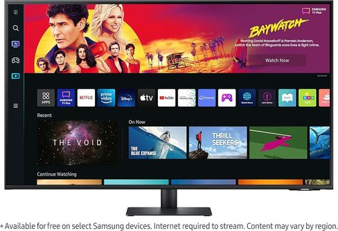 SAMSUNG 32-Inch M70C Series UHD Smart Computer Monitor w/Streaming TV, Gaming Hub, Adjustable Stand, Remote PC Access, Slimfit Camera in Kuwait