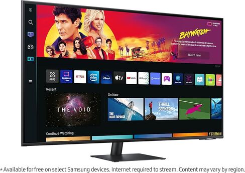 SAMSUNG 32-Inch M70C Series UHD Smart Computer Monitor w/Streaming TV, Gaming Hub, Adjustable Stand, Remote PC Access, Slimfit Camera in Kuwait