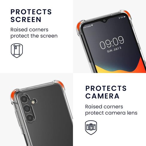 kwmobile Crossbody Case Compatible with Samsung Galaxy A04s Case - Clear TPU Phone Cover w/Lanyard Cord Strap - Transparent in Saudi Arabia