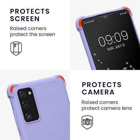 kwmobile Crossbody Case Compatible with Samsung Galaxy S20 FE Case - TPU Silicone Cover with Strap - Lavender in Saudi Arabia