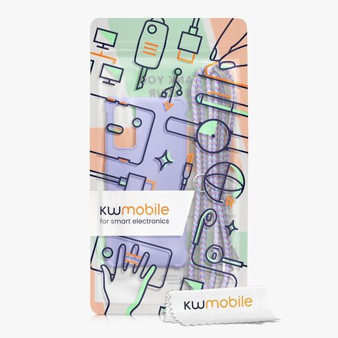 kwmobile Crossbody Case Compatible with Samsung Galaxy S20 FE Case - TPU Silicone Cover with Strap - Lavender in Saudi Arabia