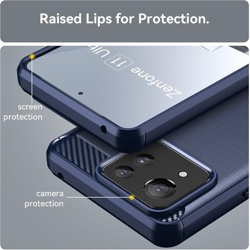 QUIETIP Case Compatible with ASUS Zenfone 11 Ultra 5G with Screen Protector,TPU Shockproof Cover,Black in Saudi Arabia