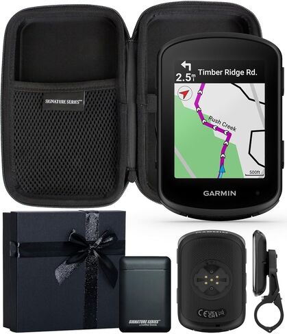 Garmin Edge MTB Advanced GPS Mountain Bike Computer | Preloaded, Full-Color Trail Maps for Routing, Performance-Tracking Cycling Metrics, Compact & Rugged | Signature Series Gift Bundle in Kuwait