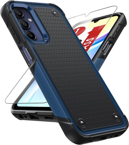 LeYi for Samsung Galaxy-A15-5G Case: Galaxy A15 5G Phone Case with Screen Protector, Dual Layer Protective Hard PC Back & Soft Bumper Resilient Shock Absorb Case Cover Samsung A 15 5G, Red Pink in Saudi Arabia