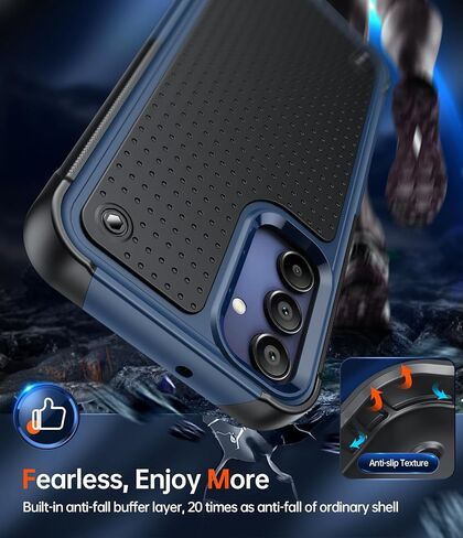 LeYi for Samsung Galaxy-A15-5G Case: Galaxy A15 5G Phone Case with Screen Protector, Dual Layer Protective Hard PC Back & Soft Bumper Resilient Shock Absorb Case Cover Samsung A 15 5G, Red Pink in Saudi Arabia