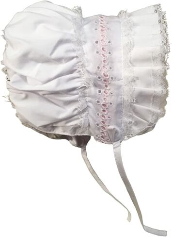 قبعة N'Ice Caps للفتيات الصغيرات من الدانتيل الأبيض لحديثي الولادة قبعة شمس مناسبة خاصة (أبيض، 12 شهرًا) in Kuwait