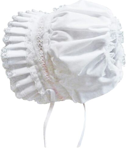 قبعة N'Ice Caps للفتيات الصغيرات من الدانتيل الأبيض لحديثي الولادة قبعة شمس مناسبة خاصة (أبيض، 12 شهرًا) in Kuwait